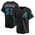 Arizona Diamondbacks #51 Randy Johnson Black HOLBERT Throwback Cooperstown Collection Limited Jersey