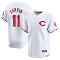 Cincinnati Reds #11 Barry Larkin Player White HOLBERT Limited Home Stitched Jerseys
