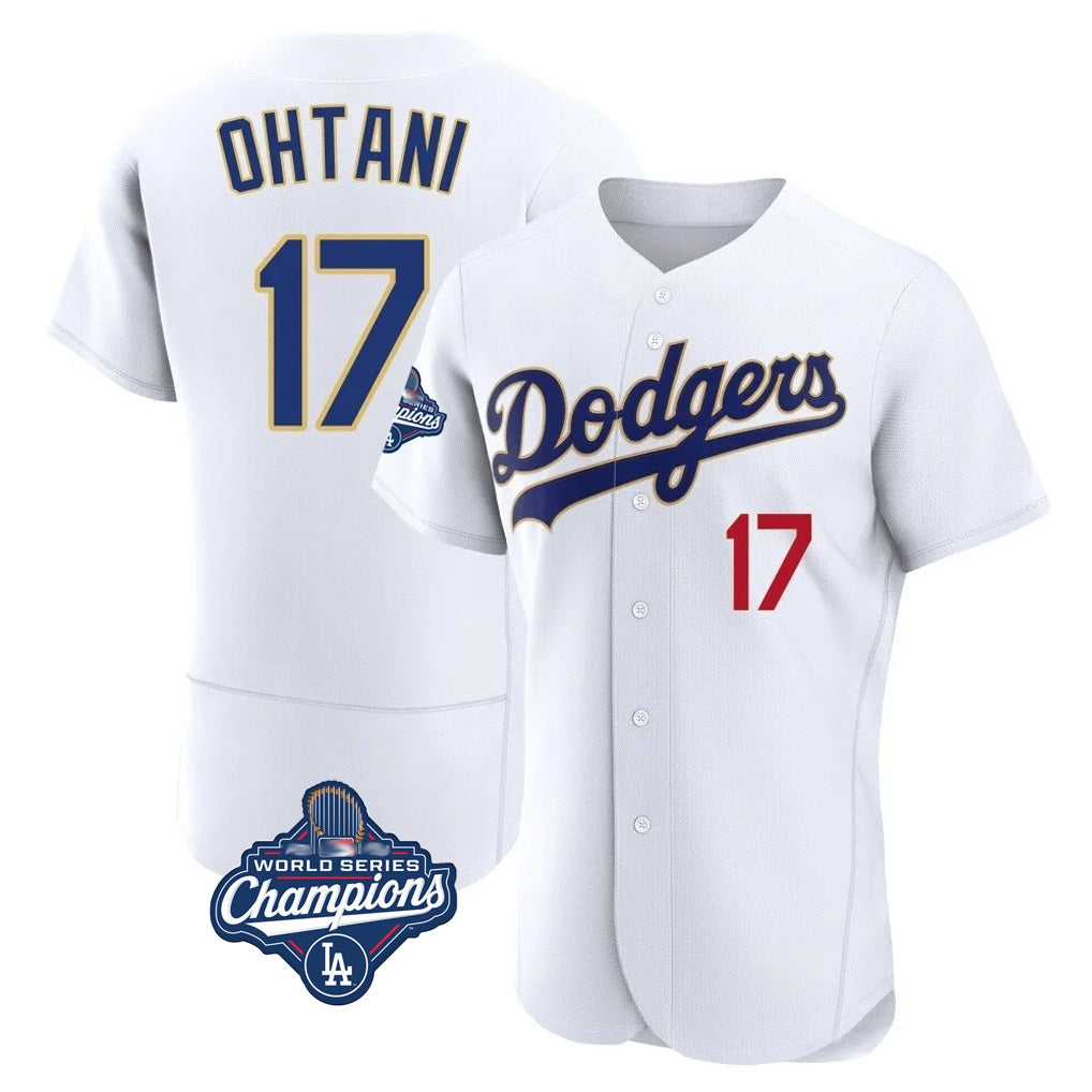 Los Angeles Dodgers #17 Shohei Ohtani Player Gold White HOLBERT World Series Meet 2026 Collection Stadium Limited Elite Stitched Jerseys