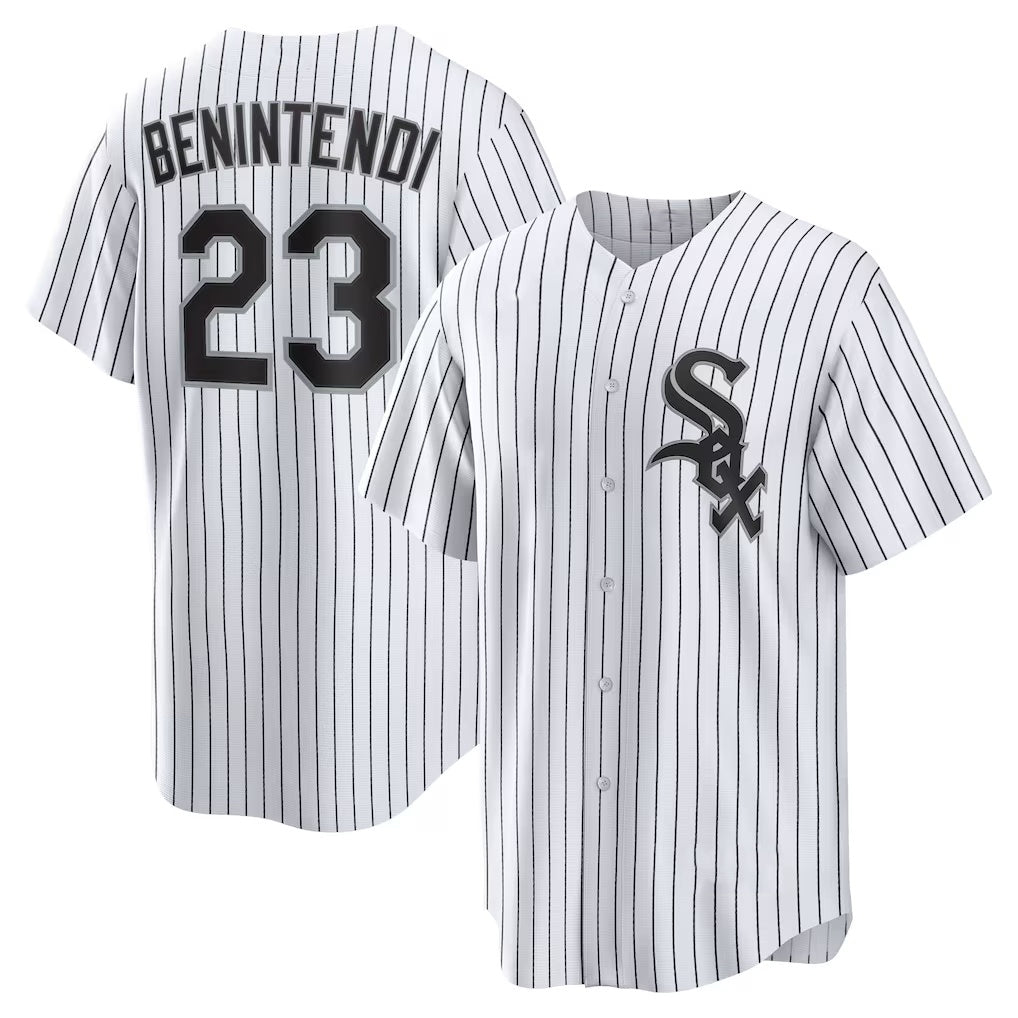 Chicago White Sox #23 Andrew Benintendi White-Black HOLBERT Home Official Player Jersey