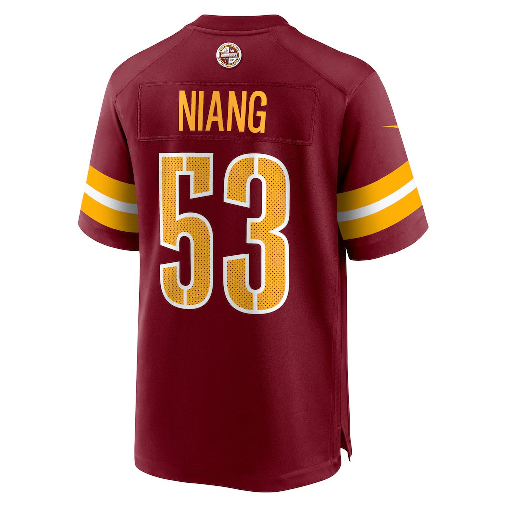 W.Commanders #53 Lucas Niang Burgundy HOLBERT Team Game Jersey