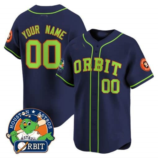 Custom Houston Astros Orbit Patch Vapor Premier Limited Jersey ¨CNavy 2 HOLBERT