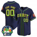 Custom Houston Astros Orbit Patch Vapor Premier Limited Jersey ¨CNavy 2 HOLBERT