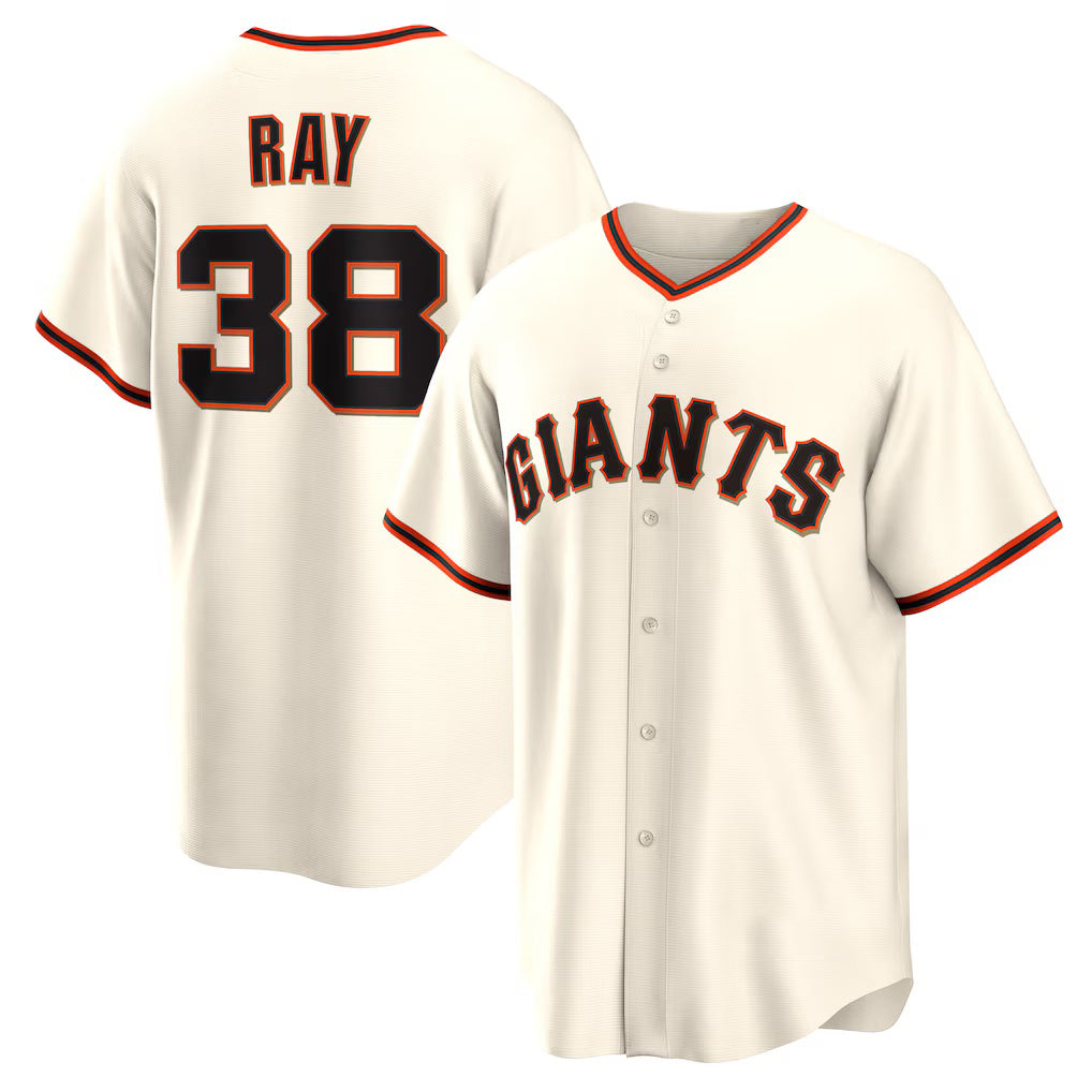 San Francisco Giants #38 Robbie Ray Cream HOLBERT Home Replica Jersey