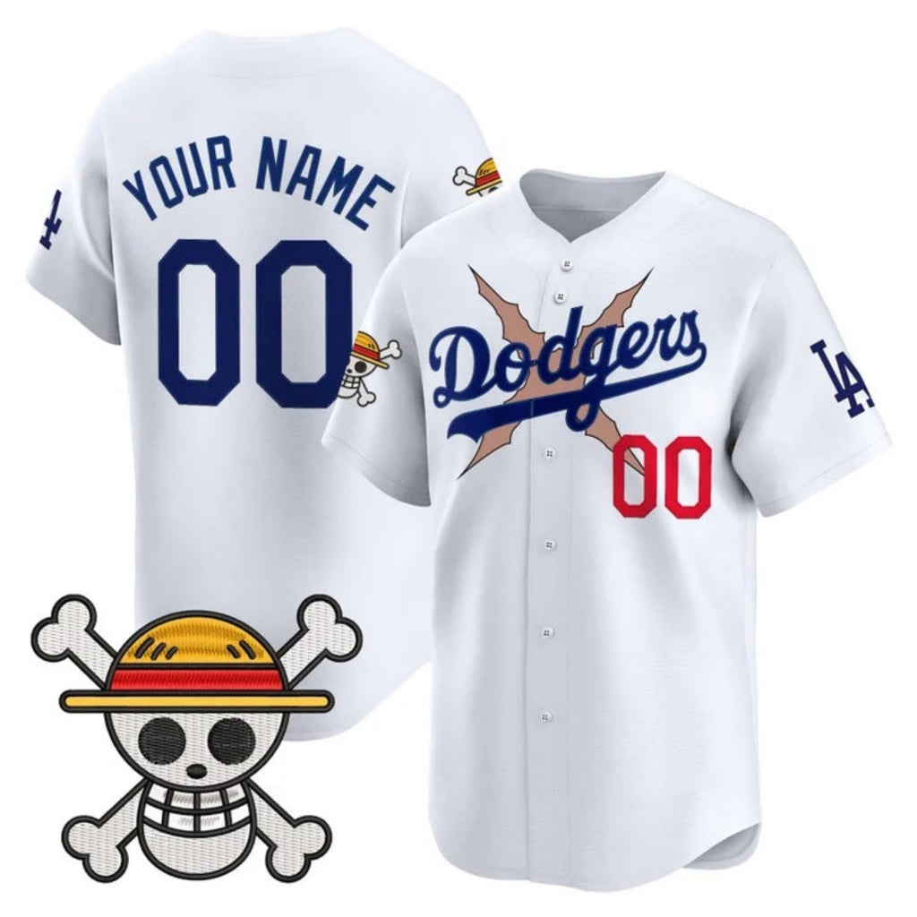 Custom Los Angeles Dodgers x One Piece White HOLBERT Vapor Premier Limited Jersey - Stitched