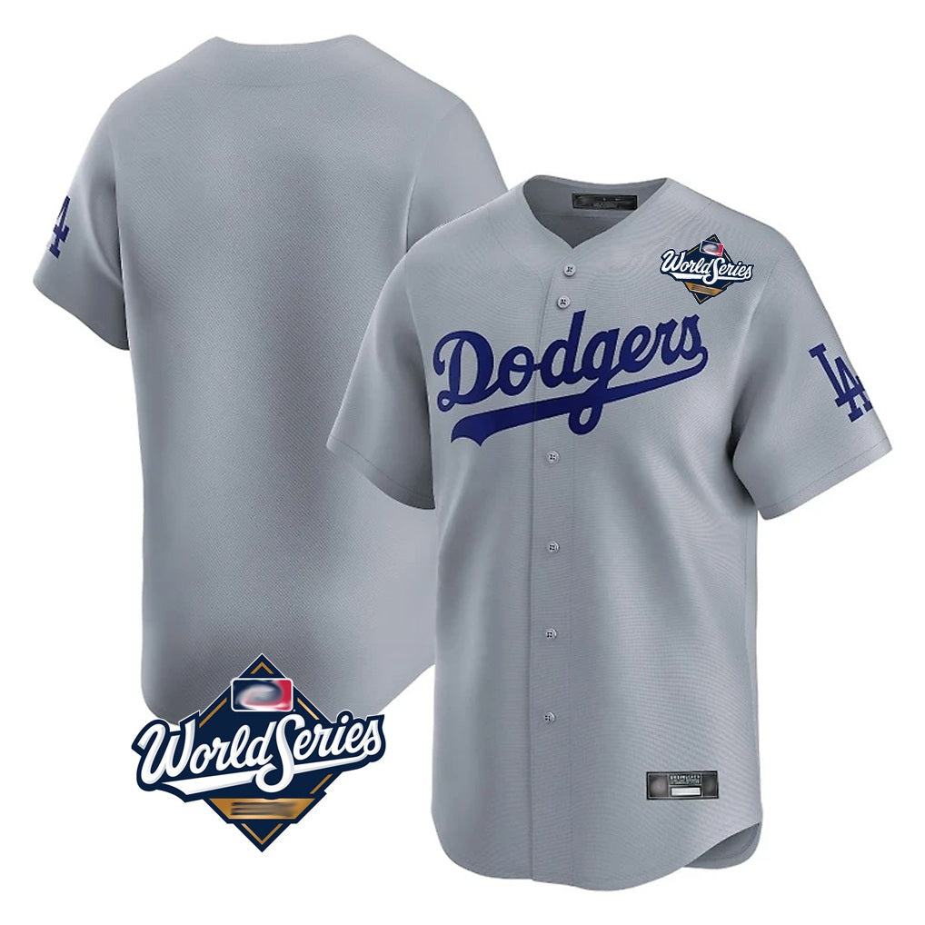Los Angeles Dodgers Blank Player Gray HOLBERT Limited Home World Series Stitched Jerseys
