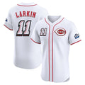 Cincinnati Reds #11 Barry Larkin Player White HOLBERT Speedway Classic Limited Elite Home Stitched Jerseys