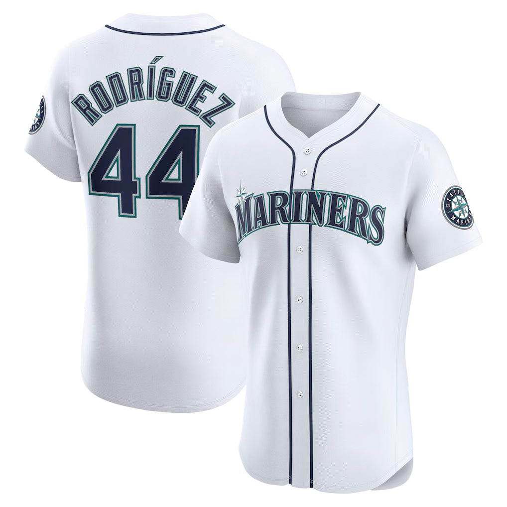 Seattle Mariners #44 Julio Rodr¨ªguez White HOLBERT Home Elite Jersey