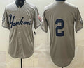 New York Yankees #2 Derek Jeter Grey HOLBERT Without Name Limited Jersey