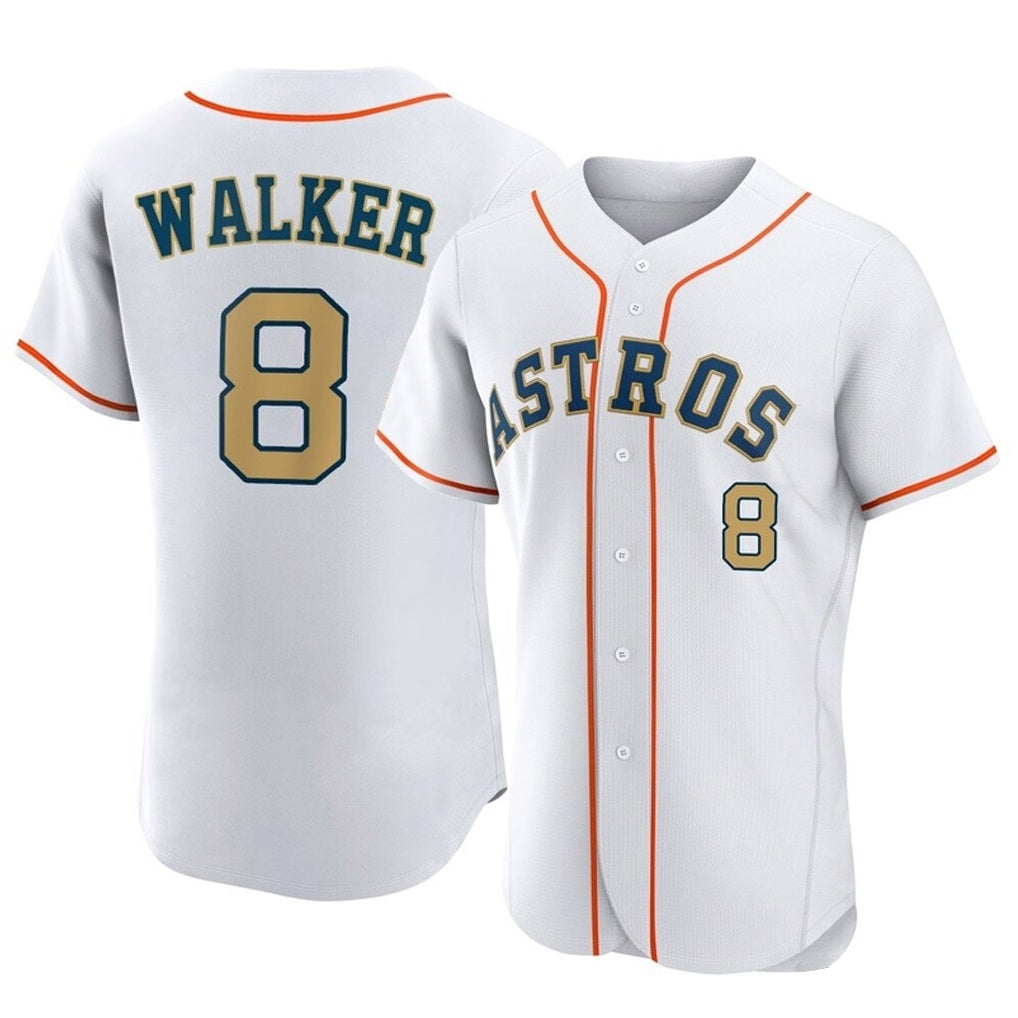 Houston Astros #8 Christian Walker Player Gold HOLBERT Collection Limited Elite Home Stitched Jerseys