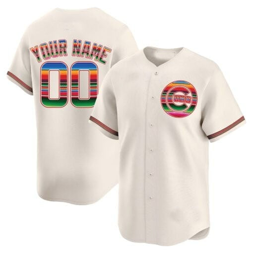 Custom Chicago Cubs Mexico Vapor Premier Limited Jersey ¨C Cream HOLBERT