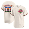 Custom Chicago Cubs Mexico Vapor Premier Limited Jersey ¨C Cream HOLBERT