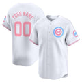 Custom Chicago Cubs Bubblegum Pink Vapor Premier Limited Jersey ¨C White HOLBERT