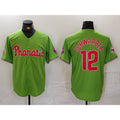 Philadelphia Phillies #12 Kyle Schwarber Green HOLBERT With Patch Stitched Cool Base Jersey