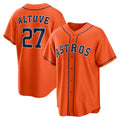 Houston Astros #27 Jose Altuve Orange HOLBERT Alternate Replica Player Name Jersey