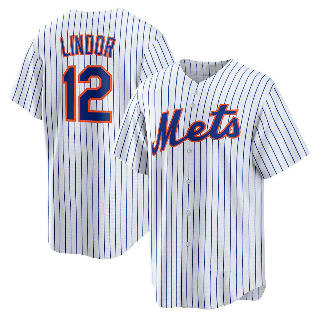 New York Mets #12 Francisco Lindor White HOLBERT Home Replica Player Jersey