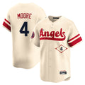 Los Angeles Angels #4 Christian Moore Player Cream HOLBERT City Connect Limited Home Stitched Jerseys