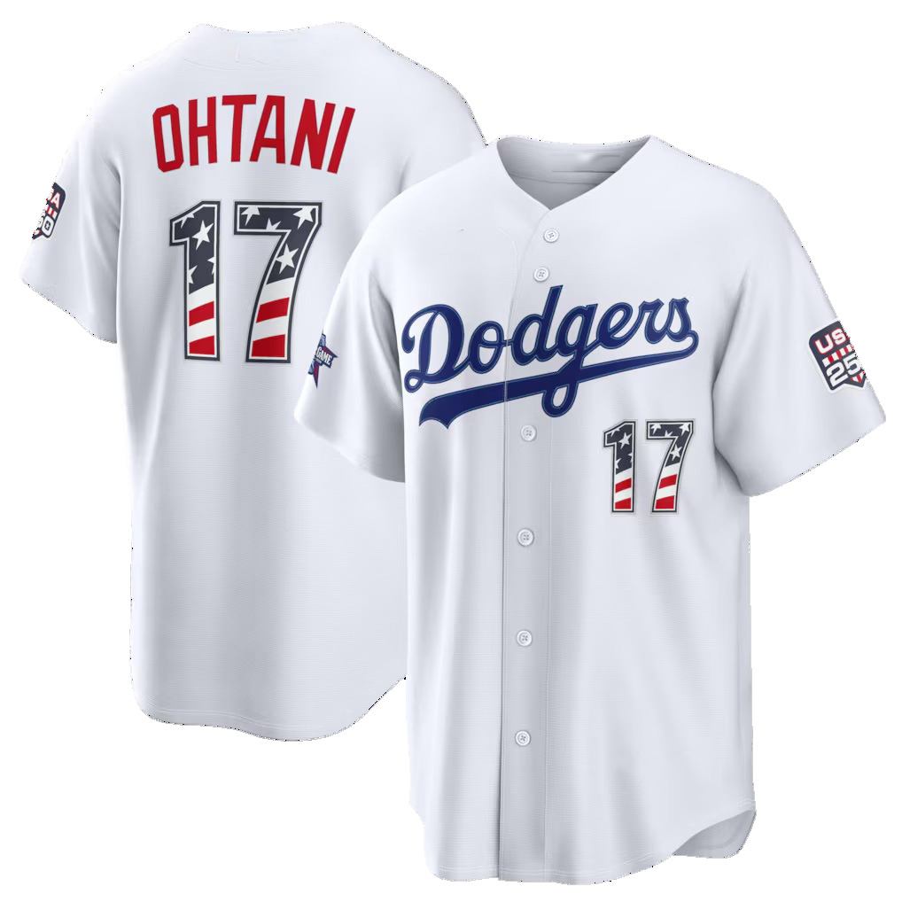 Los Angeles Dodgers #17 Shohei Ohtani 2026 All-Star Edition Stars & Stripes White HOLBERT Stadium Jersey