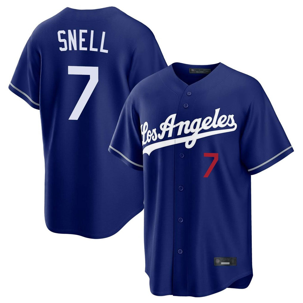Los Angeles Dodgers #7 Blake Snell Player Royal HOLBERT Game Home Stitched Jerseys