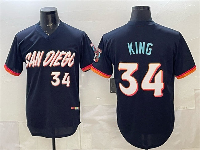 San Diego Padres #34 Michael King Obsidian HOLBERT 2026 City Connect Stadium Stitched Jersey