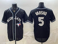 Toronto Blue Jays #5 Daulton Varsho 2026 Fashion Replica Black HOLBERT Out Stitched Jersey