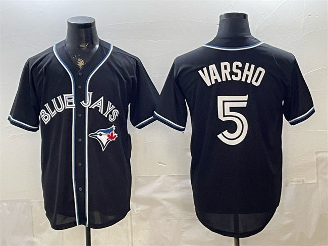 Toronto Blue Jays #5 Daulton Varsho 2026 Fashion Replica Black HOLBERT Out Stitched Jersey