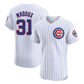 Chicago Cubs #31 Greg Maddux Player White HOLBERT Limited Elite Home Game Stitched Jerseys