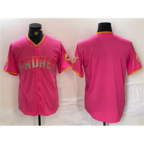 San Diego Padres Blank Pink HOLBERT Cool Base Stitched Jersey