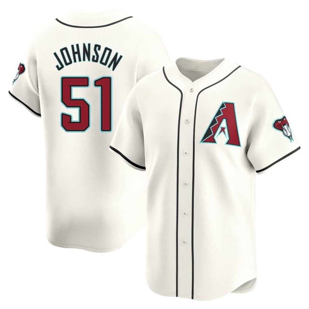 Arizona Diamondbacks #51 Randy Johnson Player Cream HOLBERT Limited Home Game Stitched Jerseys