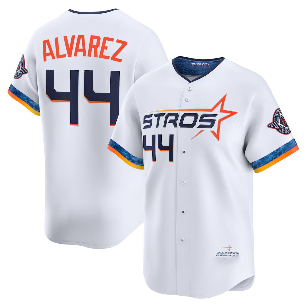 Houston Astros #44 Yordan Alvarez White HOLBERT 2025 City Connect Limited Player Jersey