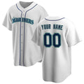 Custom Seattle Mariners White HOLBERT Home Replica Jersey