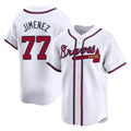 Atlanta Braves #77 Joe Jimenez Player White HOLBERT Limited Home Game Stitched Jerseys