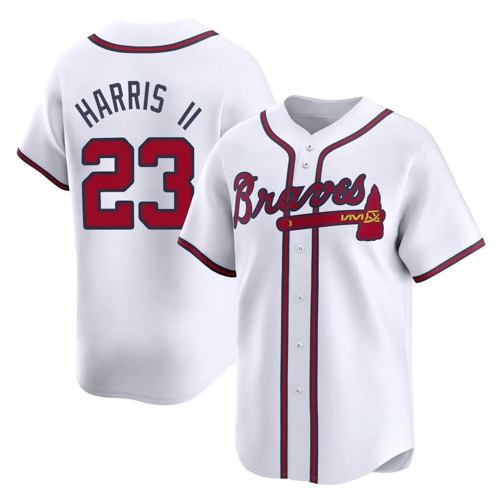 Atlanta Braves #23 Michael Harris II Player White HOLBERT Limited Home Game Stitched Jerseys