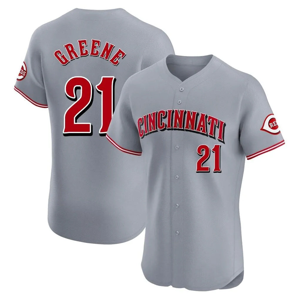 Cincinnati Reds #21 Hunter Greene Player Gray HOLBERT Limited Elite Home Stitched Jerseys
