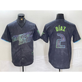 Tampa Bay Rays #2 Yandy Diaz Charcoal HOLBERT 2024 City Connect Limited Stitched Jersey