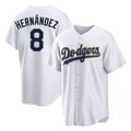 Los Angeles Dodgers #8 Enrique Hern¨¢ndez Player Gold White HOLBERT 2026 Collection Stadium Game Stitched Jerseys