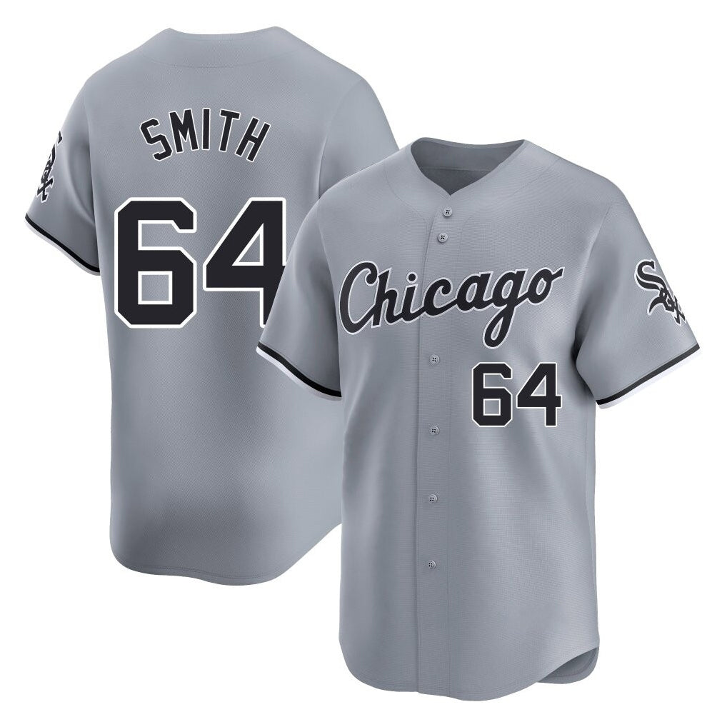 Chicago White Sox #64 Shane Smith Player Gray HOLBERT Road Limited Home Stitched Jerseys