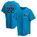 Miami Marlins #22 Sandy Alcantara Player Blue HOLBERT Home Game Stitched Jerseys