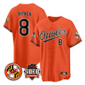 Baltimore Orioles #8 Cal Ripken Player Orange HOLBERT 30th Anniversary of 2131 Home Game Stitched Jerseys