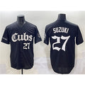 Chicago Cubs #27 Seiya Suzuki Black HOLBERT 'Gothic North Side Edition' Vapor Premier Limited Stitched Jersey