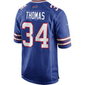 B.Bills #34 Thurman Thomas Royal HOLBERT Game Retired Player Jersey