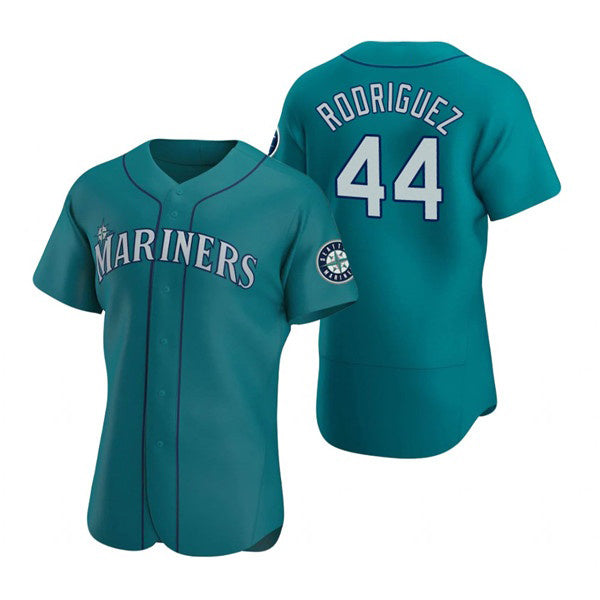 Seattle Mariners #44 Julio Rodr¨ªguez Aqua HOLBERT Flex Base Stitched Jersey
