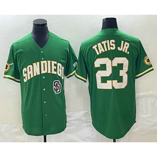San Diego Padres #23 Fernando Tatis Jr Green HOLBERT Cool Base Stitched Jersey 2