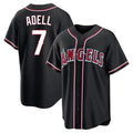Los Angeles Angels #7 Jo Adell Player Black HOLBERT Fashion Out Home Game Stitched Jerseys
