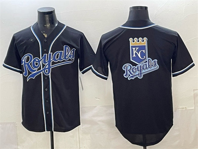 Kansas City Royals Team Big Logo 2026 Fashion Replica Black HOLBERT Out Stitched Jerseys 2