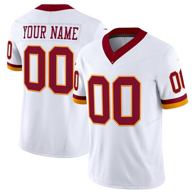 Custom W.Commanders Active Player White HOLBERT 2025 F.U.S.E. Throwback Vapor Limited Stitched Jersey