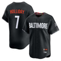 Baltimore Orioles #7 Jackson Holliday Player Black HOLBERT City Connect Limited Home Game Stitched Jerseys
