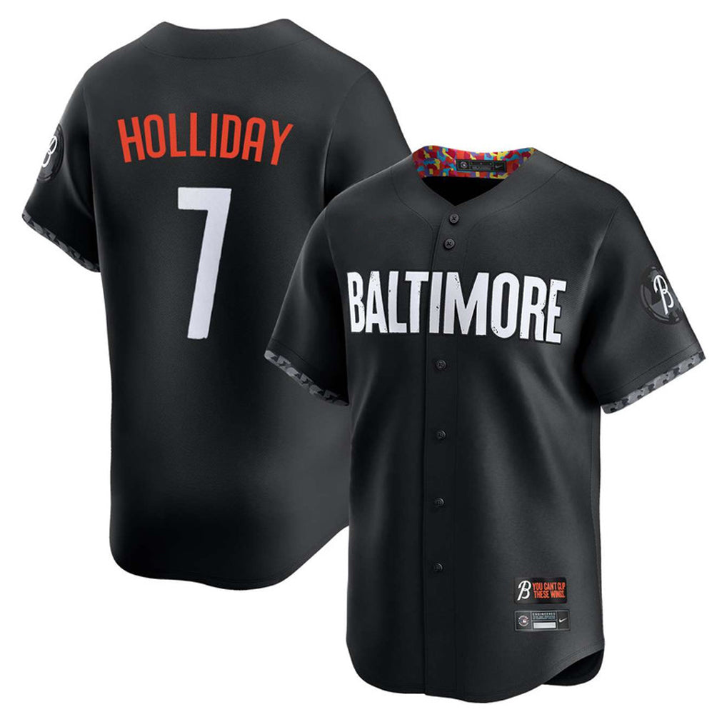 Baltimore Orioles #7 Jackson Holliday Player Black HOLBERT City Connect Limited Home Game Stitched Jerseys