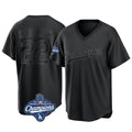 Los Angeles Dodgers #22 Clayton Kershaw Player Black HOLBERT World Series Meet Pitch Fashion T-shirt Stitched Jerseys