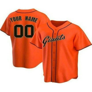 Custom San Francisco Giants Orange HOLBERT Cool Base Jersey